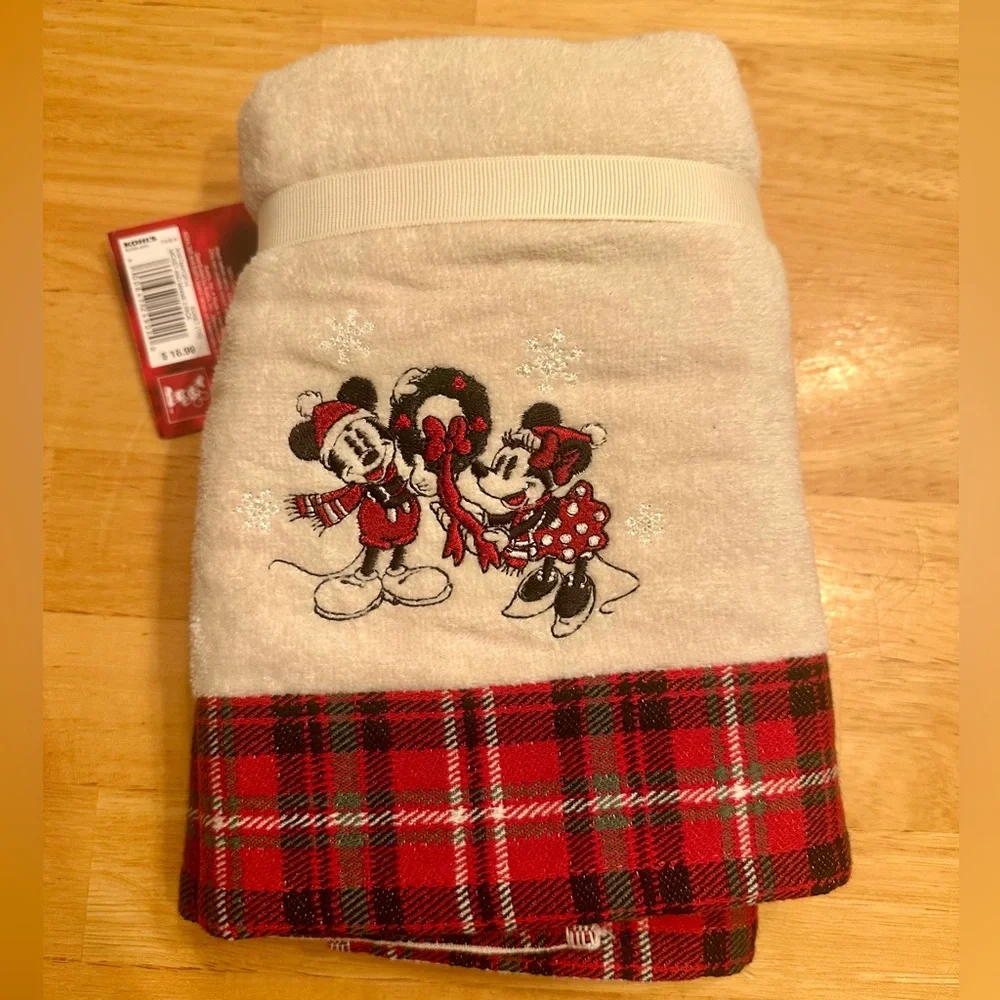 Disney Mickey & Minnie Christmas Hand Towel Set (2) – NWT